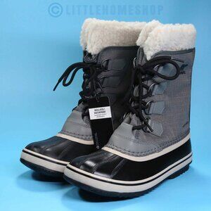 NWT Sorel Winter Carnival Waterproof Boot in Quarry, Black, Size 6.5